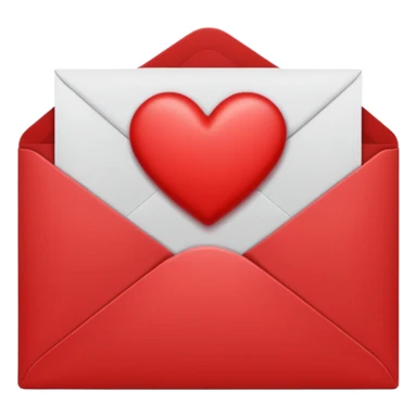 Envelope with heart sticker
