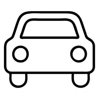 outlined car icon with no fill sticker