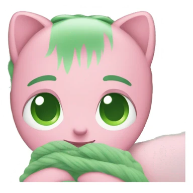 Cozy green and pink vibes sticker