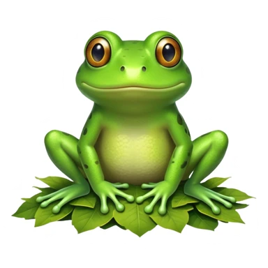 a leaf mix with frog sticker