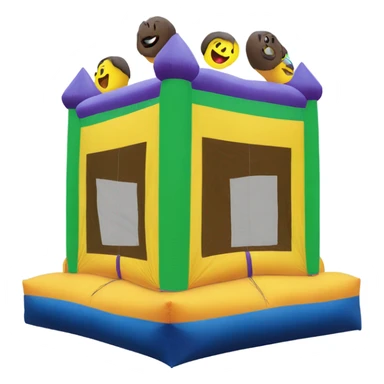 Inflatable bounce house smiling sticker