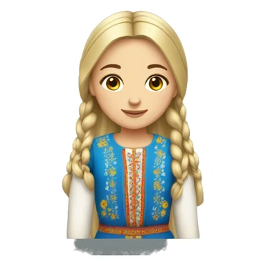 ukrainian national clothes girl sticker
