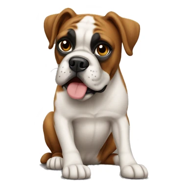 boston boxer dog sticker