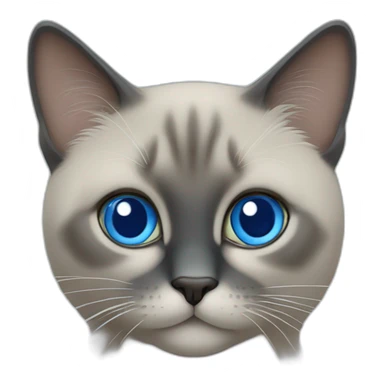 Un chat siamois aux yeux bleu sticker