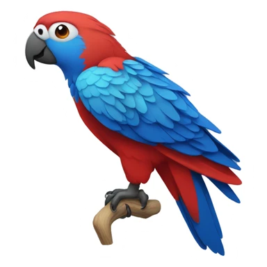 Blue and Red Parrot sticker