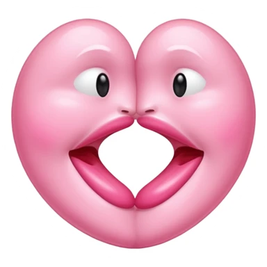 A kiss of delicate pink colour like this emoji "💋" sticker