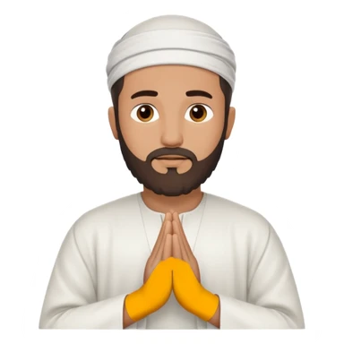 Muslim man praying sticker