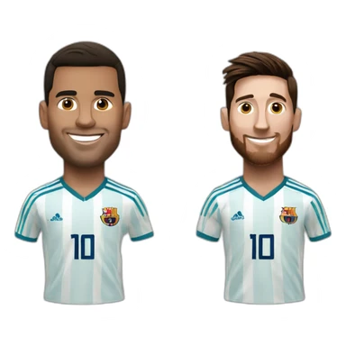 Cristiano and messi sticker