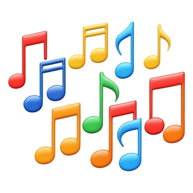 signos de musica de colores sticker