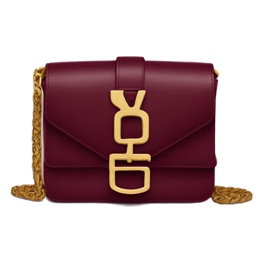 Burgundy YSL purse shoulder bag  sticker