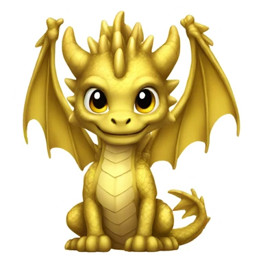 Beautiful dragon little and gold full body sticker