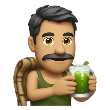 Capiabara drinking mate sticker