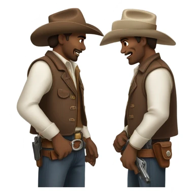 Double western shoot out sticker