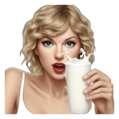 taylor-swift-selfie-milk-on-face-dripping sticker