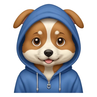 Dog wearing a hoodie  sticker