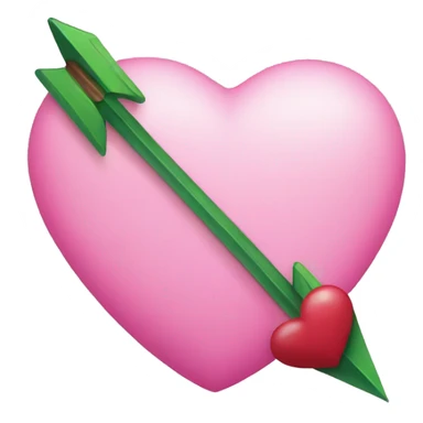 Arrow piercing heart sticker