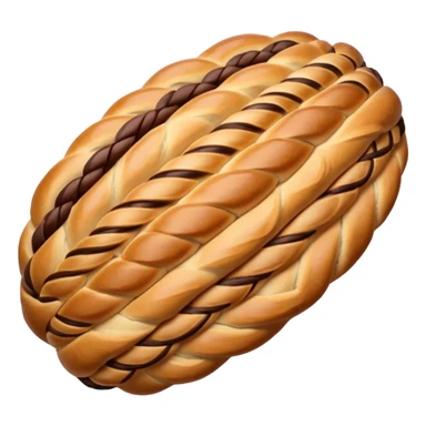 sweet romanian bread with cacao lines inside sticker