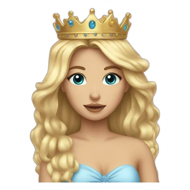 Blondegirlblueeyeswithcrown sticker