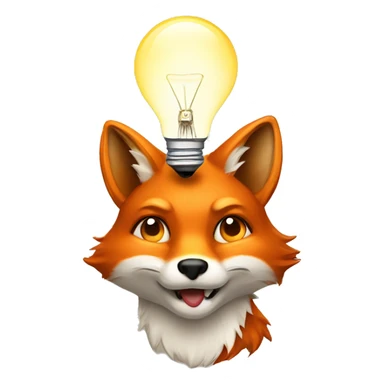 Fox with a Lightbulb sticker