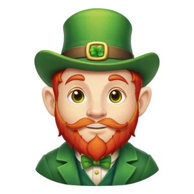 Leprechaun with hair sticker