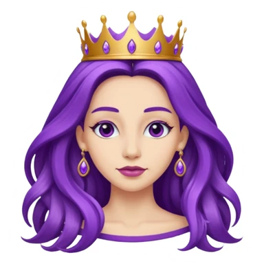 purple queen in alice wonderland,earring sticker
