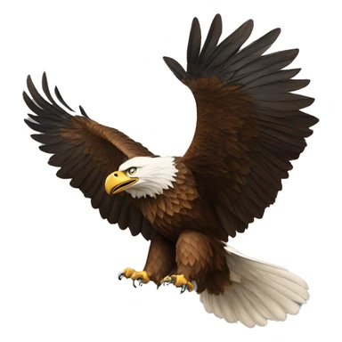 A majestic eagle with outstretched wings in full flight, symbolizing strength sticker