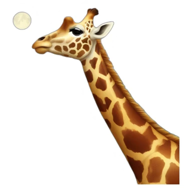 Giraffe danzano sotto pioggia blu mentre montagne cantano lune rosse. sticker
