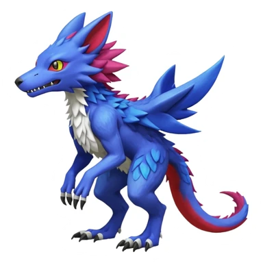  Fakémon-Digimon-Fionbri-Trico-Vernid-Sergal-creature (full body) sticker