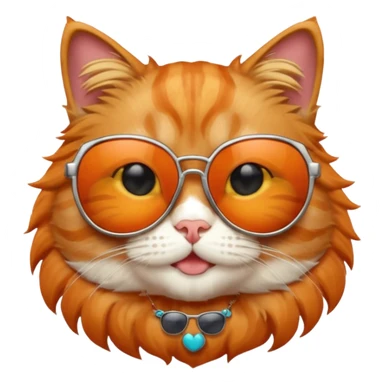 Cat with sunglasses sticker