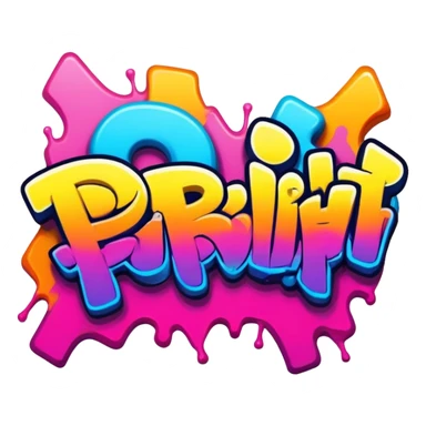 graffiti of the words "привіт" sticker