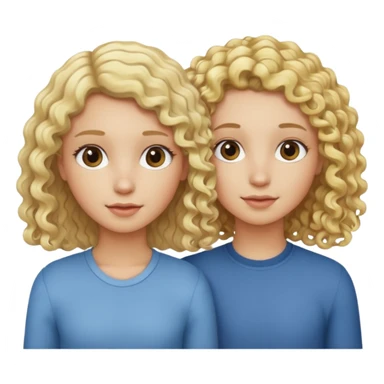 Dos amigas una crespa y una lisa las dos rubias sticker