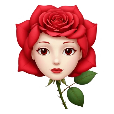 rose with face sticker