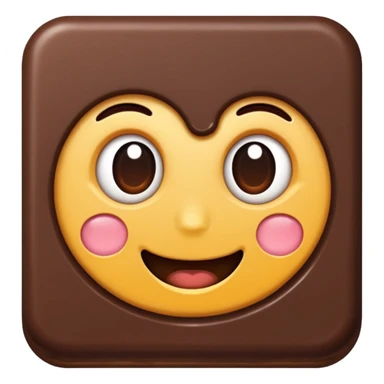 square chocolate piece sticker