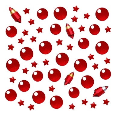 red glitter dead sticker