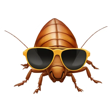 Cockroach with sunglasses sticker