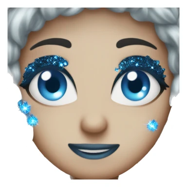 blue sparkle sticker