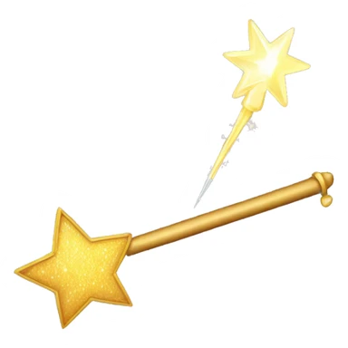 A wand with sparkles next to it indicating magic sticker