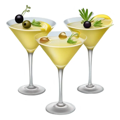 Three martini cocktails sticker