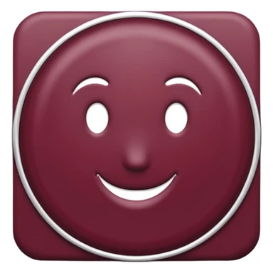 Maroon colored circle sticker