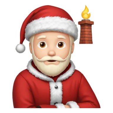 Cristmas male lie down on a chimney sticker