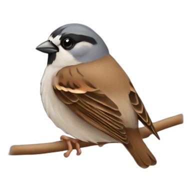 sparrow bird sticker