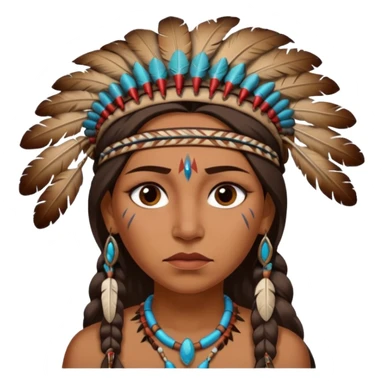 hurt eyes Native american woman sticker