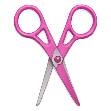 pink scissors with a bow sticker