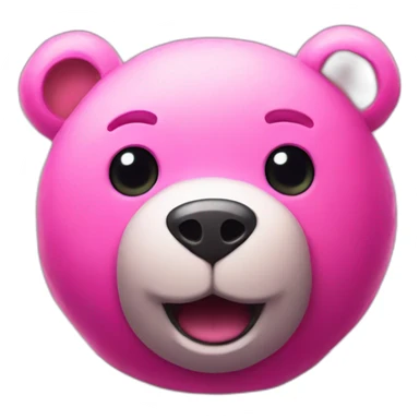 fortnite character a pink teddy bear face sticker