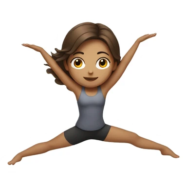 A girl with brown hair and glass is doing yoga  sticker