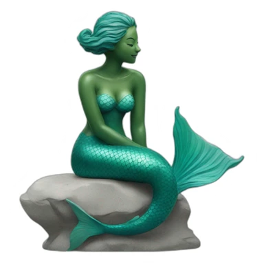 mermaid sculpture sticker