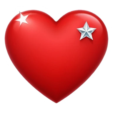 heart with a dark star and diamond sticker