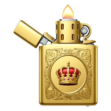 Vintage gold lighter from the Lighter and princess dorama  sticker