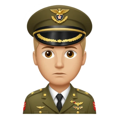military man with two-thousand-yard stare sticker