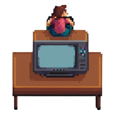 person watching a sci-fi show on TV sticker